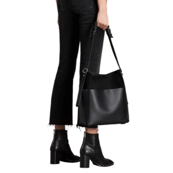 All Saints Handbags - All Saints Maya North South Tote Handbag Black